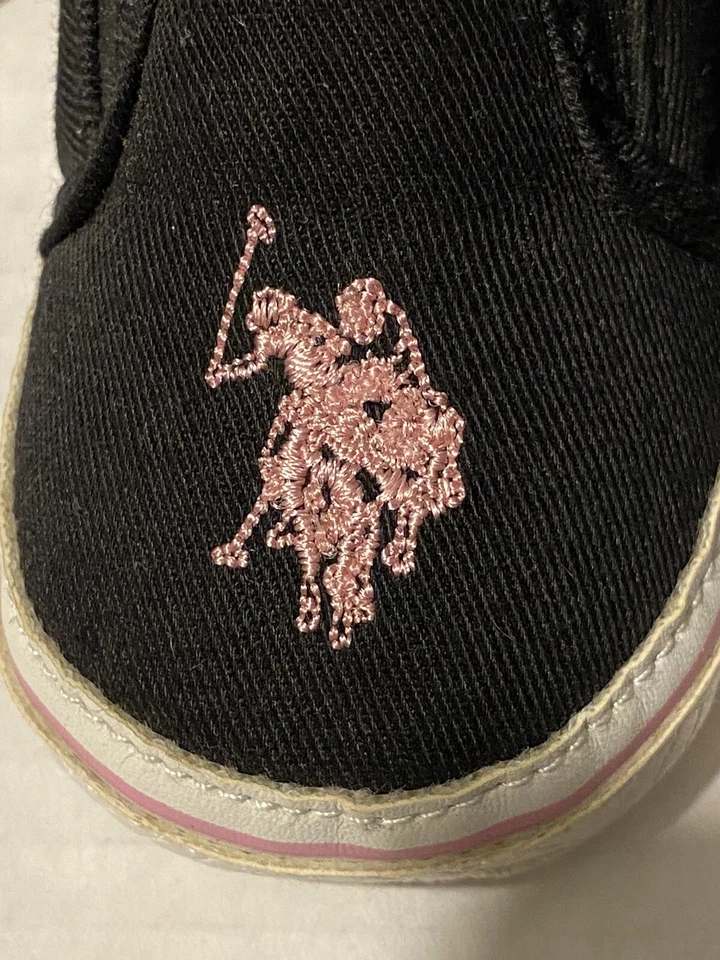 EE. UU. Polo 6-9 Meses Bebé Unisex Zapatos Sin Cordones Parte Inferior Descolorida Foto 2 de 4