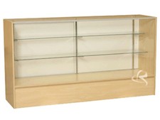 Glass Wood Maple Showcase Display Case Store Fixture Knocked Down SC-SC6M