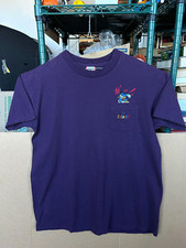 Vintage Disney Designs Donald Duck Pocket T Shirt Adult Size L XL Purple