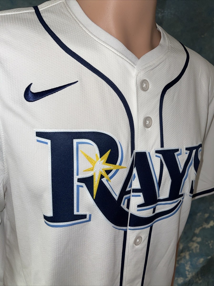 NWT Nike MLB Tampa Bay Rays Button Front Jersey Blank L MSRP $155