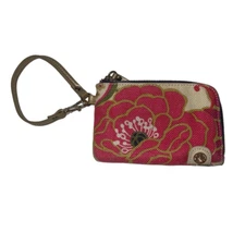Spartina 449 Carson Cottage Zippy ID Wallet Wristlet Floral Linen Retired