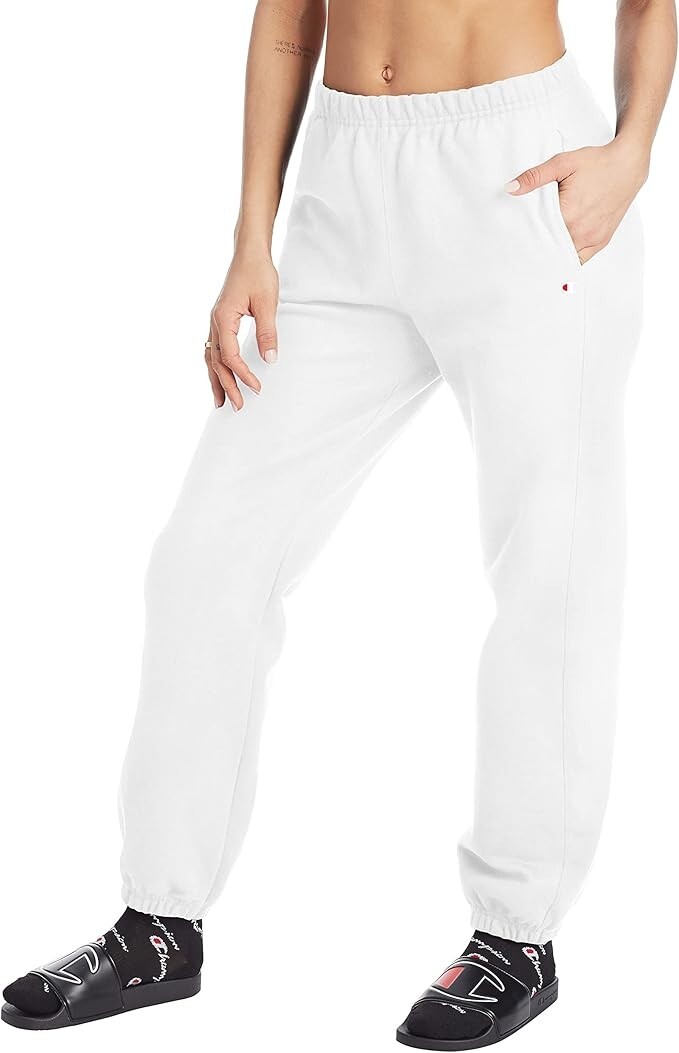 Champion Reverse Weave Boyfriend Sweatpants Jogger White Unisex XL 35 31  nwt | eBay