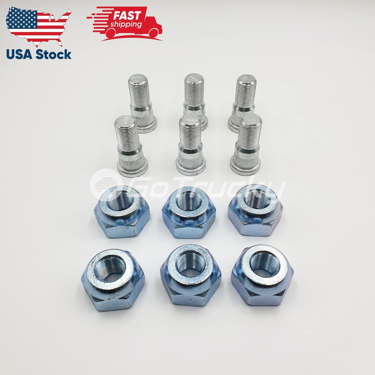6x Wheel Stud + Nut Front Left Driver Side For ISUZU NPR NQR