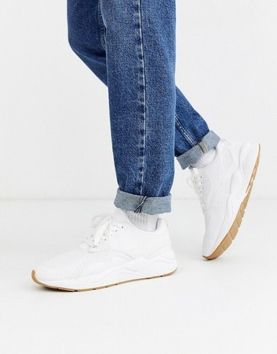 Pull \u0026 Bear Grosso Scarpe Da Ginnastica in Bianco Taglia UK 8 Puma Stile  RRP £ 69.99 da uomo di marca | eBay