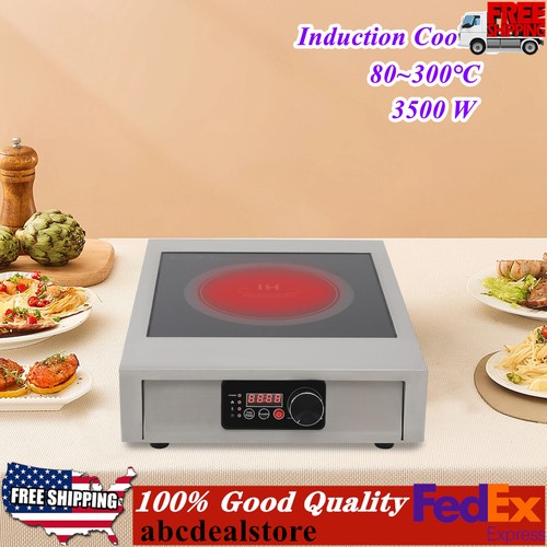 Commercial Induction Cooktop 110V Portable Induction Cooktop + LED Display 3500W