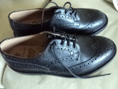 Neu Herren Tricker's Bourton Schuhe schwarz Kalbsleder - UK 9,5 S - UVP £565