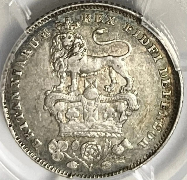 GREAT BRITAIN - George IV - Silver Sixpence 1829 - PCGS AU50 - Km-698 - S-3815 - Image 4 of 4