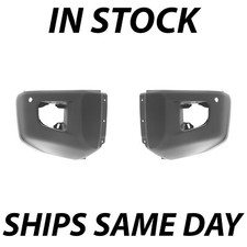 New Primered Front Lhrh Bumper Cover Ends For 2014-2021 Toyota Tundra W Park New Primered Front Lhrh Bumper Cover Ends For 2014-2021 Toyota Tundra W Park
