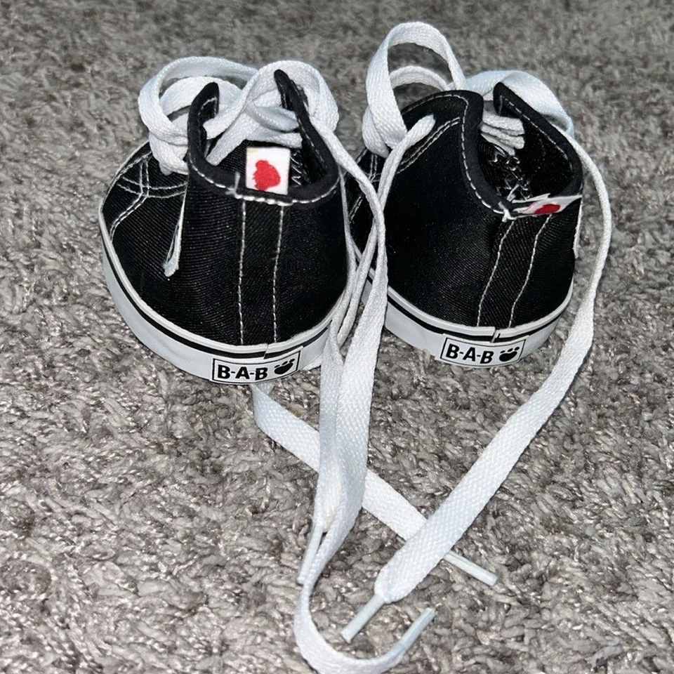 Build a Bear Zapatillas Negro Blanco Corbata Foto 4 de 4