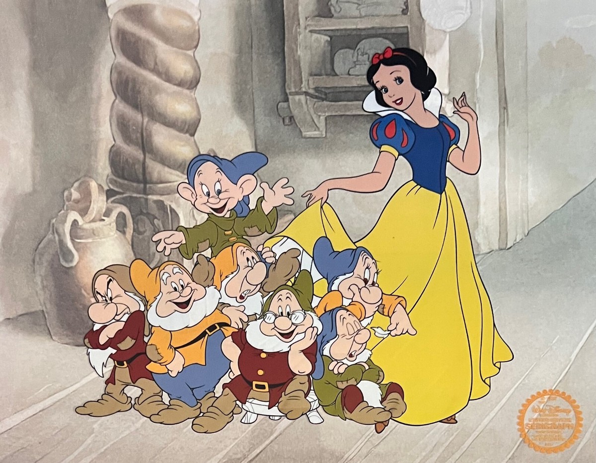 DISNEY SNOW WHITE AND THE SEVEN DWARFS Sericel Animation Art