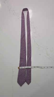 Little Black Tie Purple Hand Made 60% Cotton 40% Polyester Men s Neck Tie