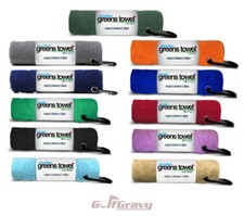 1 Clip Wipes Microfiber Sports Golf Greens Towel 15" x 15" CHOOSE COLOR 