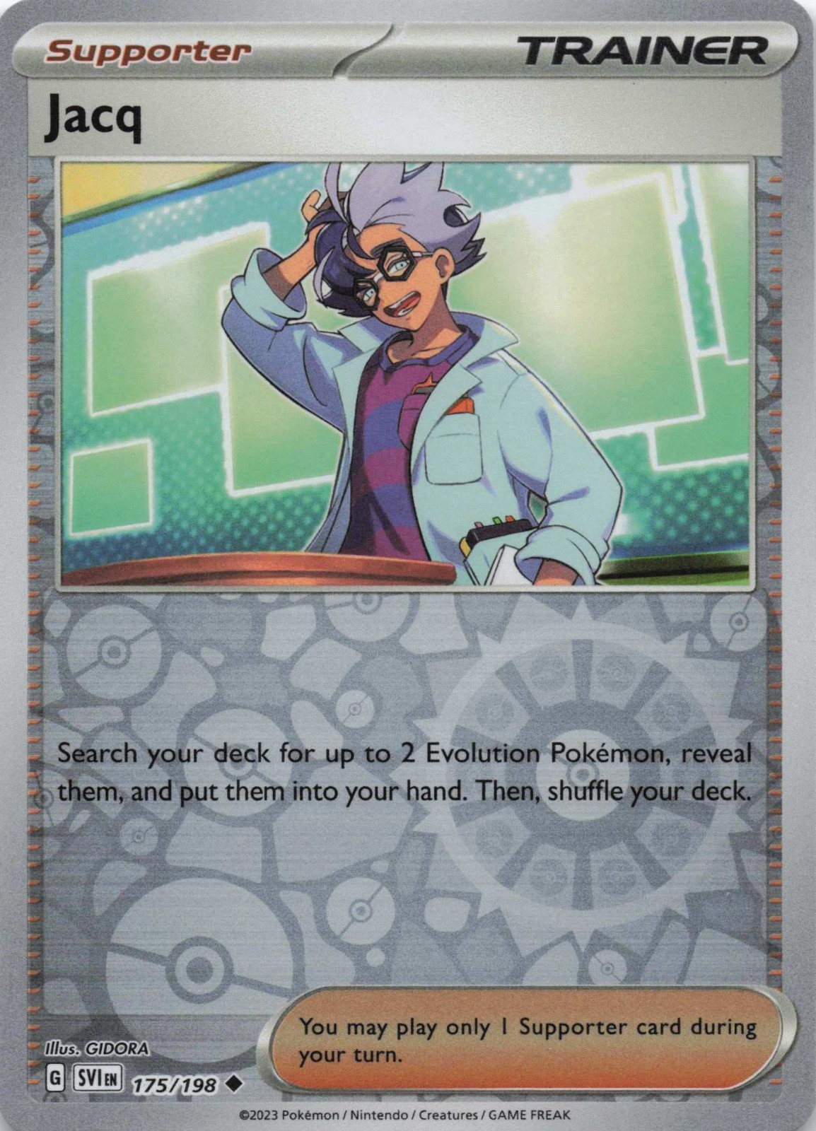 Jacq 175/198 SV01: Scarlet & Violet Base Set Reverse Holo NM Pokemon TCG