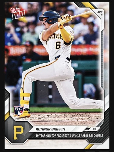 Konnor Griffin - 2026 MLB Topps NOW® - Card 49 PITTSBURGH PIRATES  PRESALE YINZ