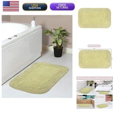 Home Weavers Radiant Collection 100 Cotton Bathroom Rugs Set, Machine Washable
