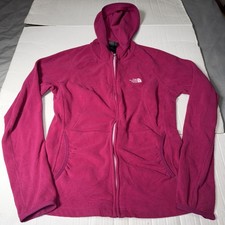 The North Face Size M Womens Pink Athletic Long Sleeve Full Zip Hoodie Polartec