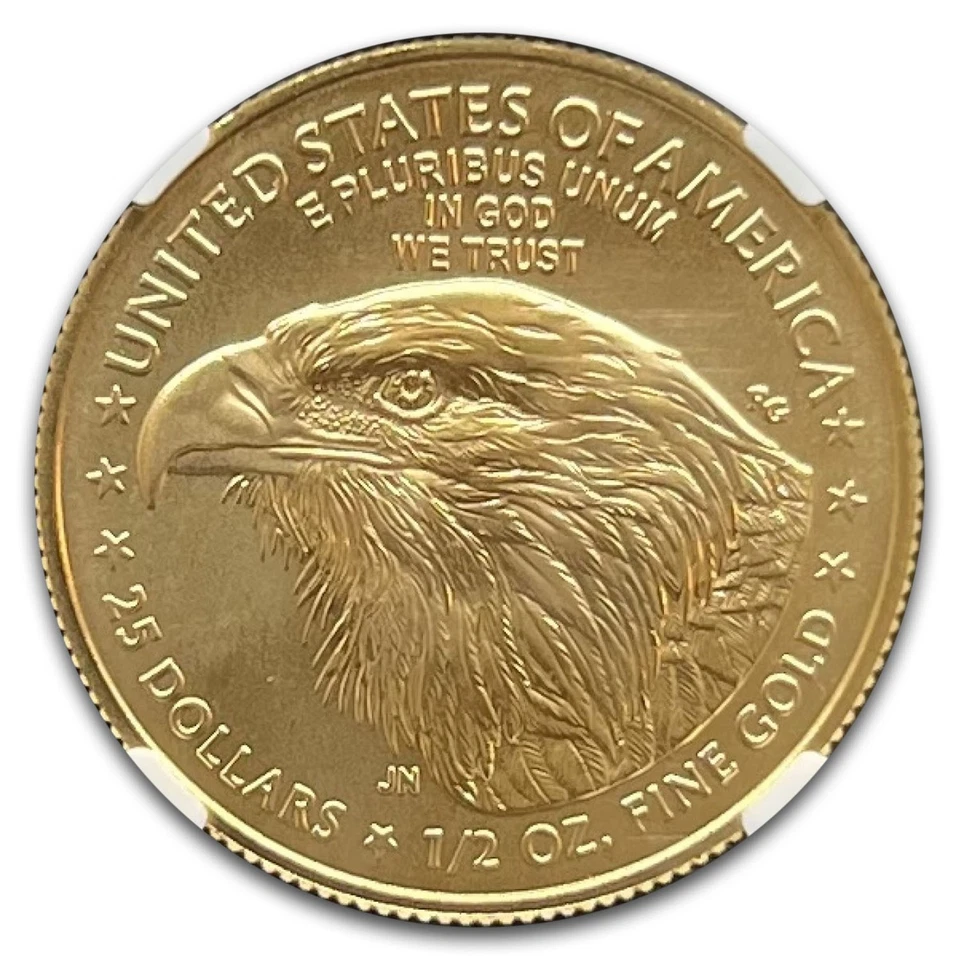 2021 1/2 oz American Gold Eagle (Type 2) MS-70 NGC (ER, Moy) - Image 3 of 3