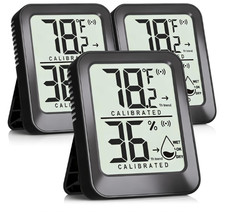 3 Pack Room Thermometer Indoor Hygrometer for Home, Digital Sensor Mini Humidity