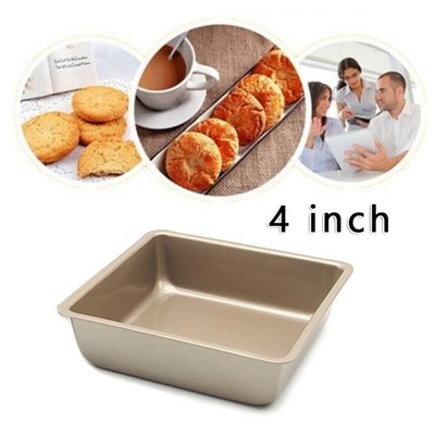 4 Zoll Quadratische Kuchenform Nicht Brot Backform für Ofen und Mikrowelle Verwendung
