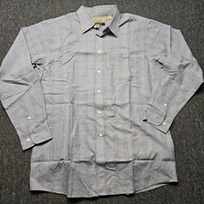 Roundtree & Yorke Men’s XL Blue Slim Fit Long Sleeve Button Up Twill Shirt