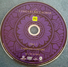 Concert For George Region 4 (DVD, 2002) 2 DISCS ONLY