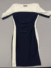 Lauren Ralph Lauren Dress Size 4 Knee Length Black and White Short Sleeve