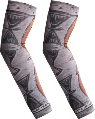 Arm Sleeves Herren Damen UV-Schutz Ärmel UPF 50, Rutschfest Kühlung Armlinge Feu