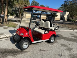 2009 RED STREET READY 4 PASSENGER SEAT ZONE GOLF CART FAST