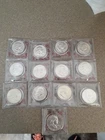 1962 Franklin Silver Half Dollar 13 Uncirculated Silver Half Dollars