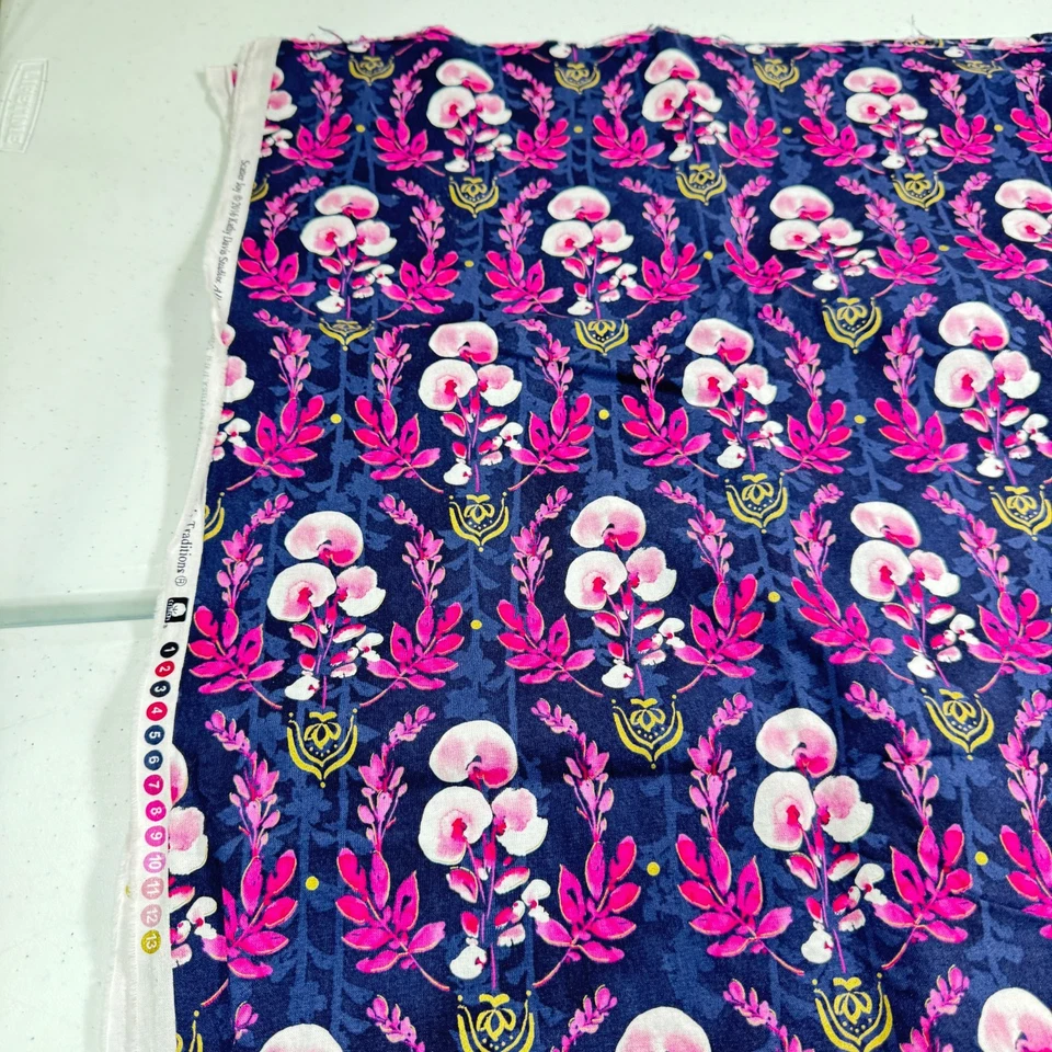 vintage quilting fabric traditions 2016 kathy davis pink floral 42x137 - Image 4 of 4