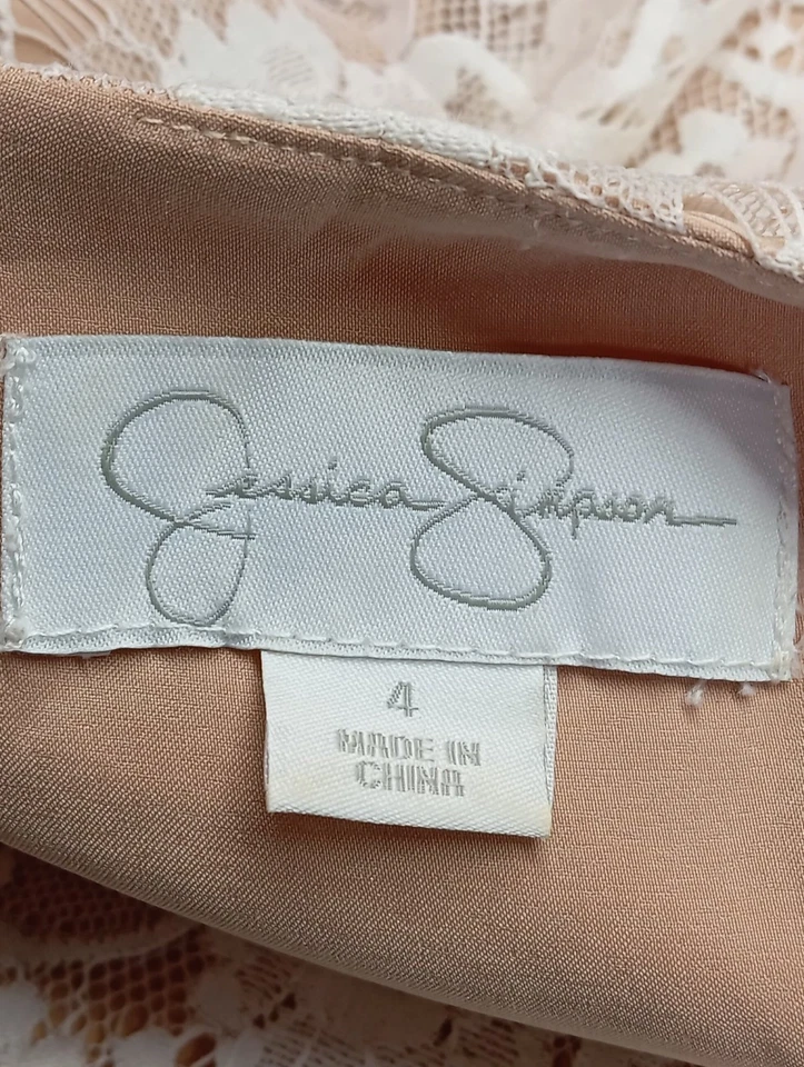 JESSICA SIMPSON Robe de cocktail Dames Robe T EU 38 brun-rose chair-blanc - Photo 4/4