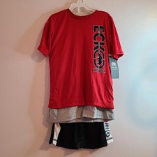 ECKO Kids 3pc Shorts Set Size M 5/6 2 Shirts Shorts