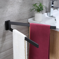 Handtuchstange Edelstahl 180° Drehbar 40 Cm Doppelt Wandmontage Handtuchhalter