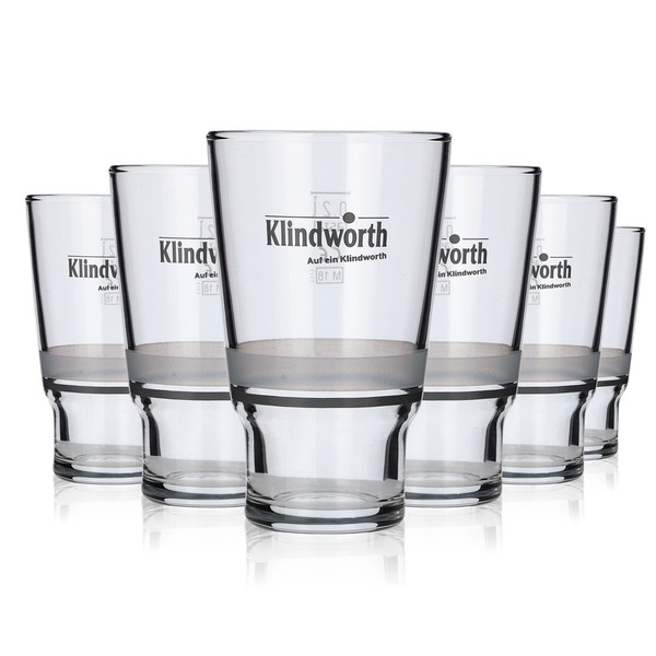 6X Klindworth Glas 0,2L Willibecher GläSer Set Stapelbar Saft Mineralwasser Limo-image