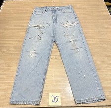 Vintage Levi's 550 Jeans Blue Light Wash Denim Loose Fit 32x29 USA MADE