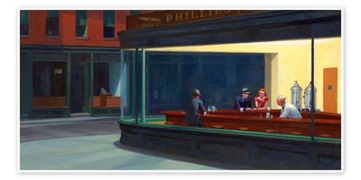Poster Nachtschwärmer - Edward Hopper