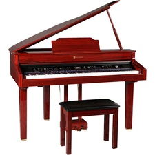 Williams Symphony Grand II Digital Micro Grand Piano w/Bench Mahogany Red 88 Key