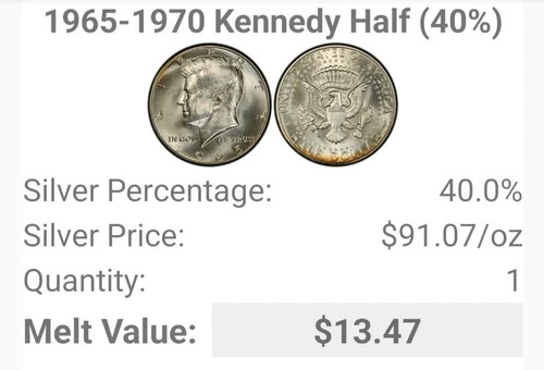 1968-D AU Kennedy half dollar - 40% Silver At Melt Value! #2