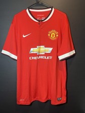 NIKE MANCHESTER UNITED 2014-15 HOME FOOTBALL SHIRT SOCCER JERSEY PLAYER ISSUE XL