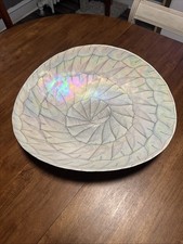 Yalos Murano Iridescent Shell Bowl Centerpiece 20”