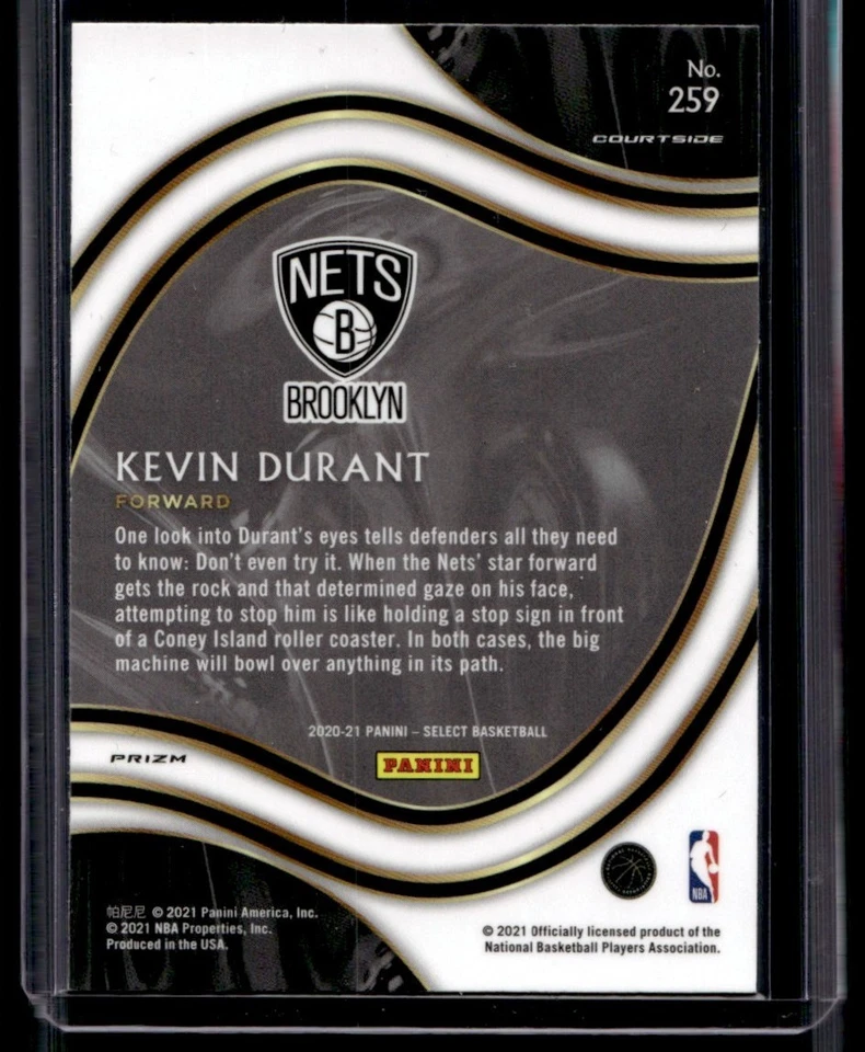 2021-22 Panini Select Kevin Durant #259 Courtside Elephant - Image 2 of 2