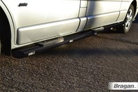 Schwarz Seiten Stangen + 4 Stufen Pads + Weiß LED FüR Opel Combo E 2019-2023 Van