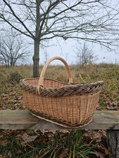 Extra Large Handwoven Wicker Basket: Rustic Harvest & Storage