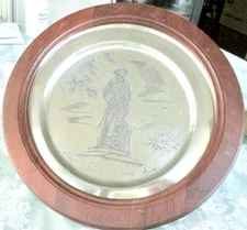 THE CONCORD MINUTEMAN LIMITED EDITION COMMEMORATIVE PEWTER PLATE REED & BARTON