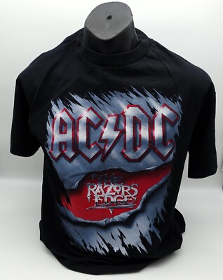 L Vintage AC/DC 1990-91 The Razors Edge Australian & NZ Tour Tee T-Shirt ACME