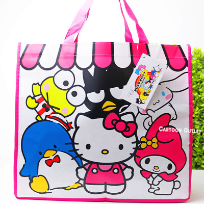 Sanrio Hello Kitty Reuseable Shopping Tote Beach Bag Friends My