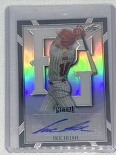 2021 LEAF PERFECT GAME METAL BLACK REFRACTOR IKE IRISH AUTO #6/15