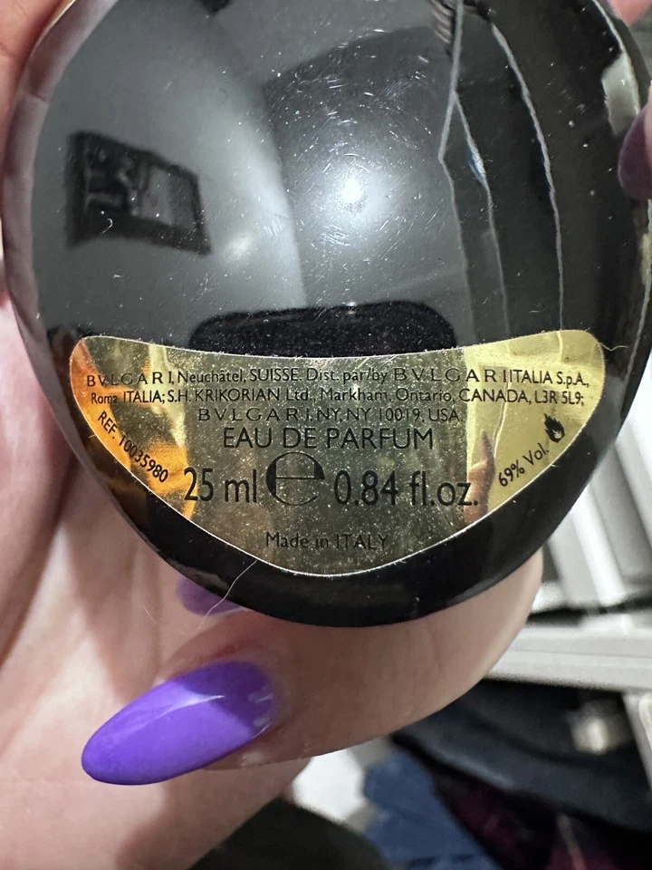 Raro BVLGARI Jasmin Noir Eau De Toilette Perfume 25ML EDT Botella Completa Sin Caja Foto 3 de 4