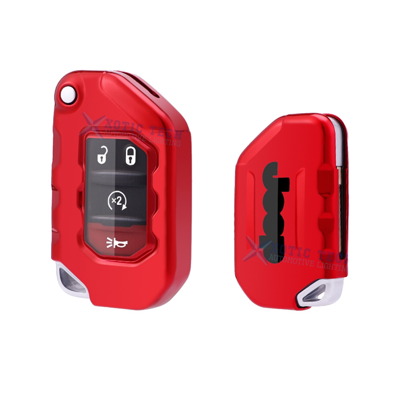 Pair Of Replacement Key Fob Cases For Jeep Grand Cherokee - Shell & Button Pad Set For 68066849