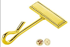 HEROS PRIDE 4015N Whistle Hook Metal GOLD/BRASS MILITARY UNIFORM CROSSING GUARD